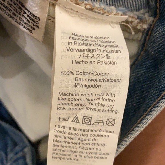 Madewell Jeans Momjean Gilford Wash Ripped Edition High Rise Denim Light Blue - Picture 11 of 11